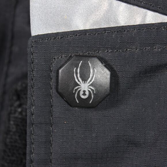 Spyder Ski Jacket Mens M Black Entrant GII Insulated Hooded Reflective Vintage - Picture 8 of 15